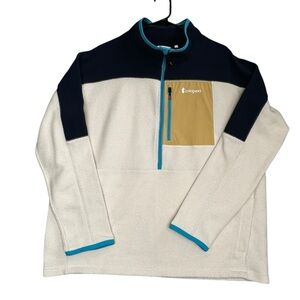 Cotopaxi Abrazo Half-Zip Fleece Jacket Maritime Cream Colorblock Size XXL